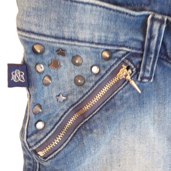 ROCK & REPUBLIC PIXIE Womens denim shorts size 2 - Picture 3 of 6